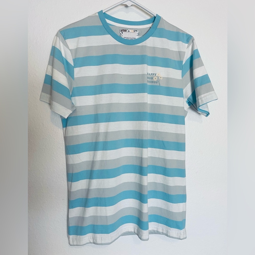 Denim & Flower Ricky Singh young Men's Blue Short-Sleeve.